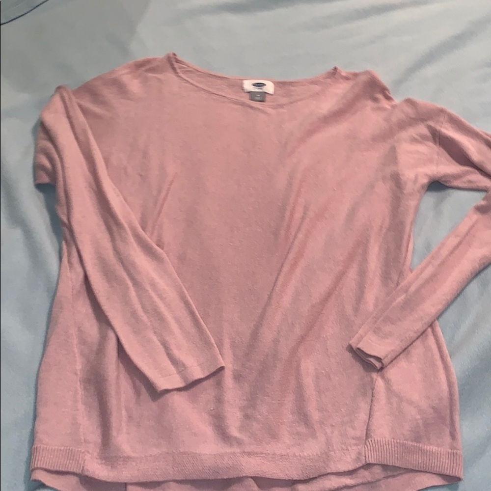 pink thin sweater